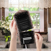 Osa för glitter-födelsedag i Black ro guld
