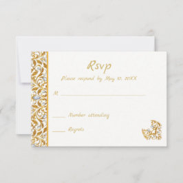 OSA för inbjudan till Guld indu Hindu Wedding