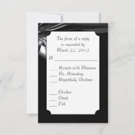 Osa för klassiskt svartvitt-meny kort