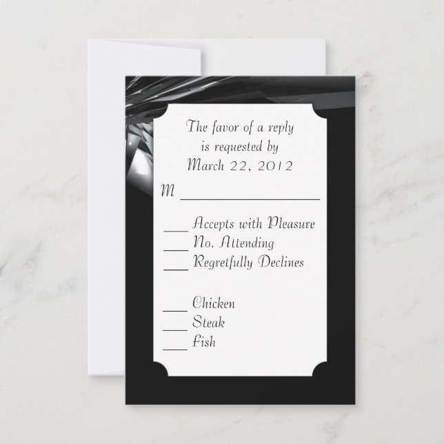 Osa för klassiskt svartvitt-meny kort (Framsida)