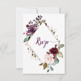 OSA för Lila av mörk och av rammenyn för rödBlomm Kort