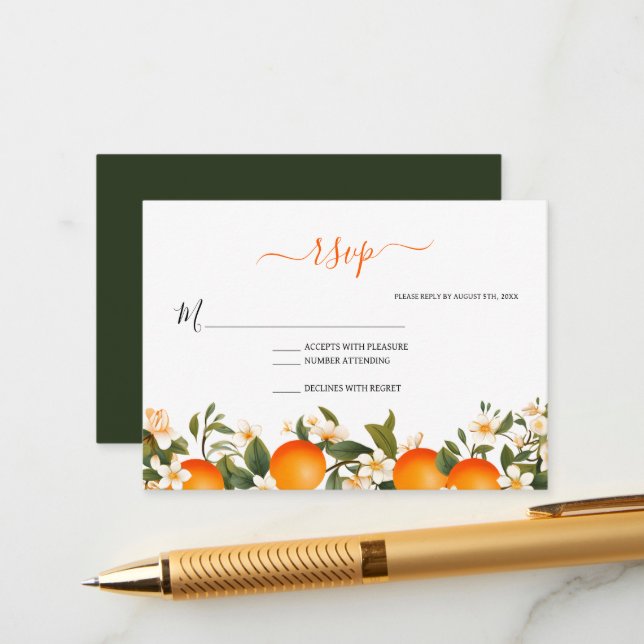 Osa för orange av lilla cutie babydusch tilläggskort (Fram/Back In Situ)