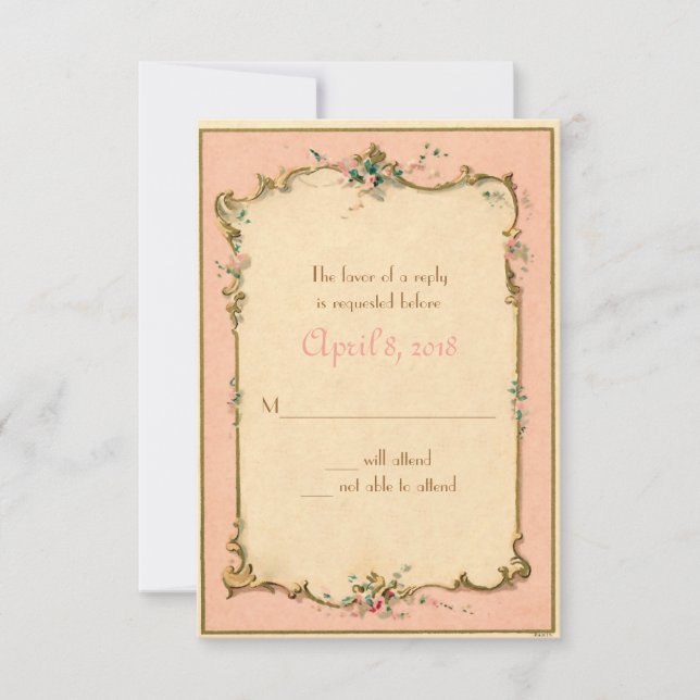 Osa för parisisk Fransk Parfym-etikettinbjudan (Framsida)