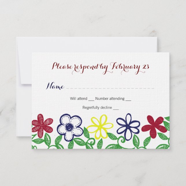 Osa för primära Färg-blommor Kort (Framsida)