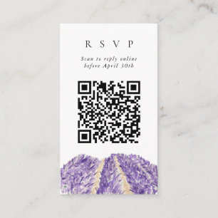 Osa för QR Code Online Lavender Fält webbplats Tilläggskort