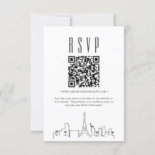 Osa för QR-kod för Las Vegas Bröllop Inbjudningar