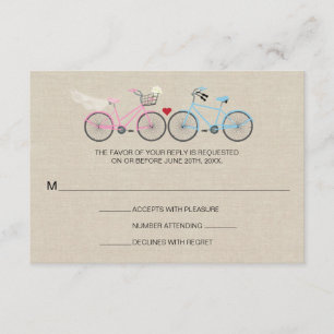 OSA för svar för bröllop för linnestilcykel rosa