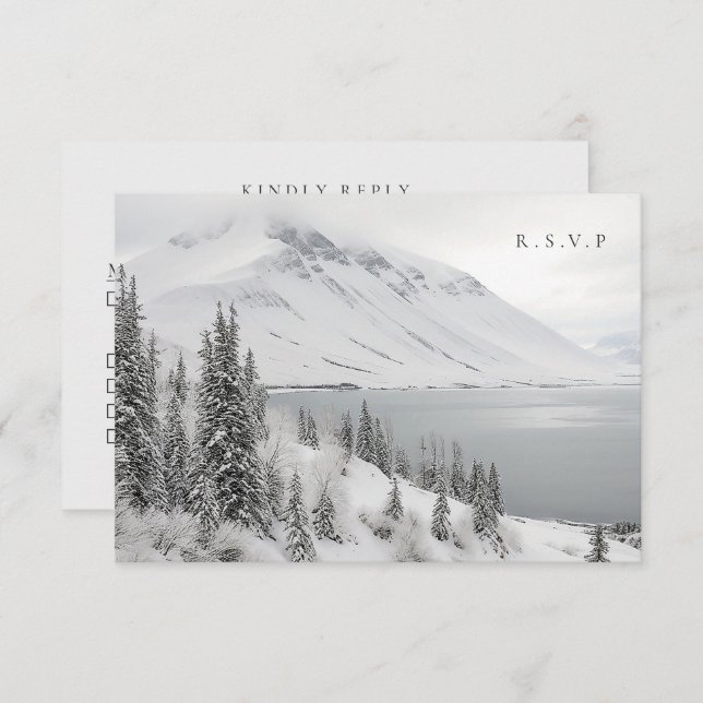 Osa för val av måltider i bröllop i vinterlandskap (Fram/baksida)