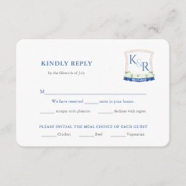 Osa för val av Vapensköld för kustblått Bröllop Tilläggskort