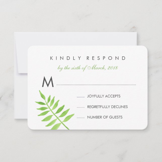 Osa för vattenfärgen Löv Kort (Framsida)