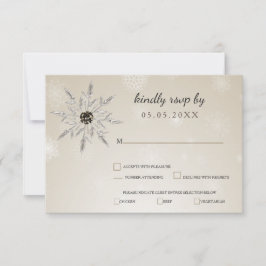 osa för vinterbröllop i silver guld snöflingor