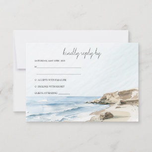Osa för Watercolor Beach Wedment Inbjudningar