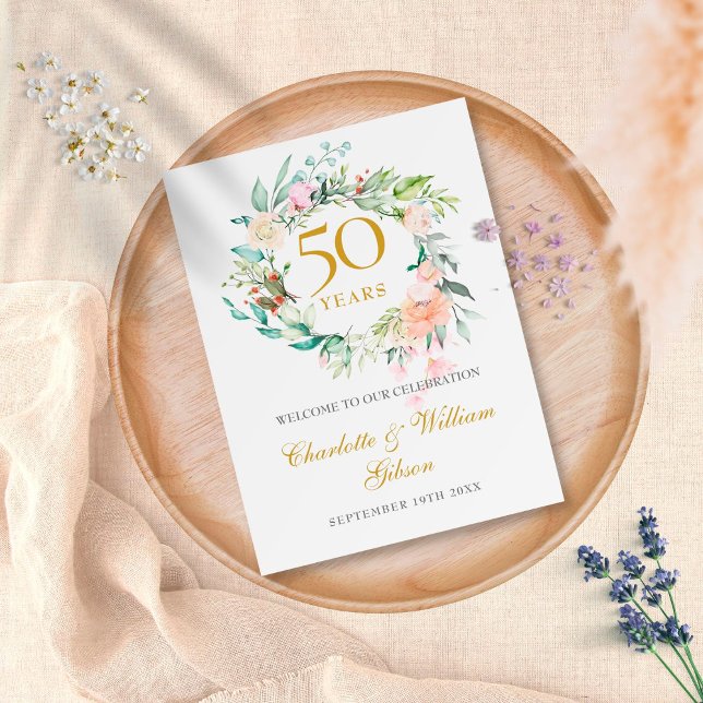 Osa för Watercolor Ro Greenery Blommigt Menu Choic (Skapare uppladdad)