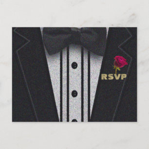 OSA Glitter Tuxedo Inbjudan Vykort