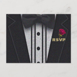 OSA | Glitter Tuxedo Inbjudan Vykort