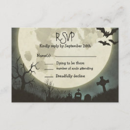 OSA Halloween bröllop med fullt och kyrkogård Kort