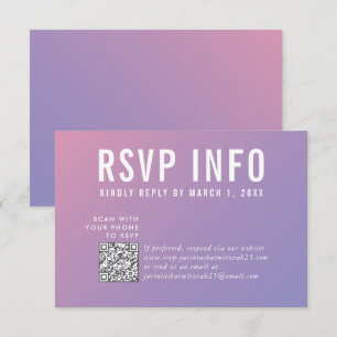 OSA INFO-kort - modern lila rosa-kod Kort