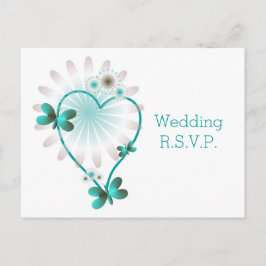 OSA Infoga vykort Mint Butterfly Heart