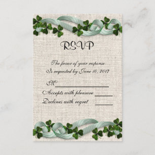OSA Irish linen and shamrocks Kort