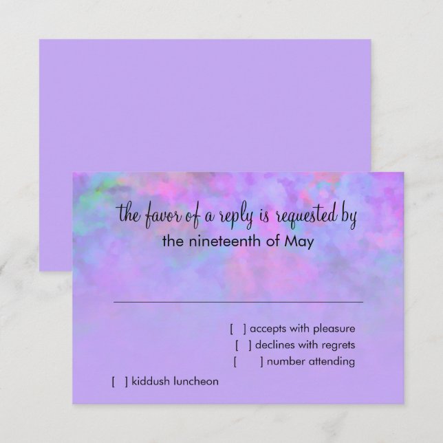 OSA kort abstrakta design i Lila (Fram/baksida)