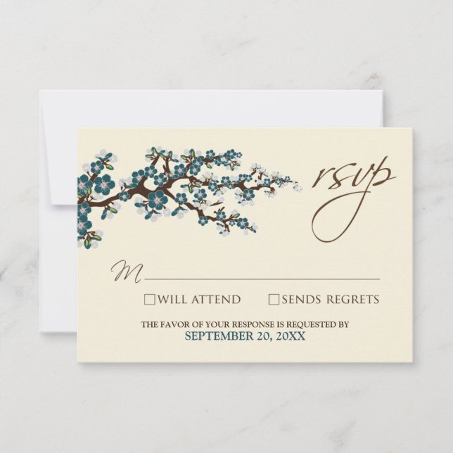 OSA kort av körsbärssystem (Blommar) (Framsida)