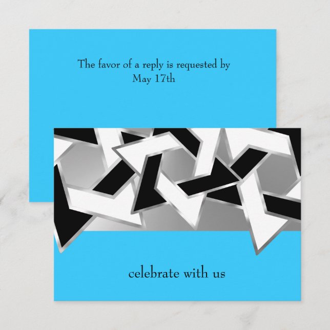 OSA kort Black White Star av David på Valfri Färg (Fram/baksida)