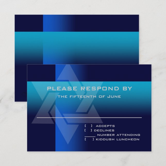 OSA kort Blue och Turkos på valfri Färg (Fram/baksida)