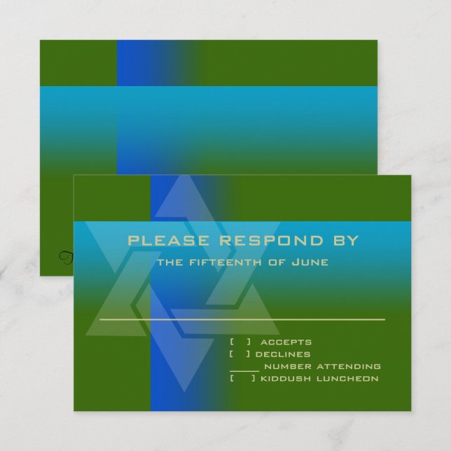 OSA kort Blue och Turkos på valfri Färg (Fram/baksida)