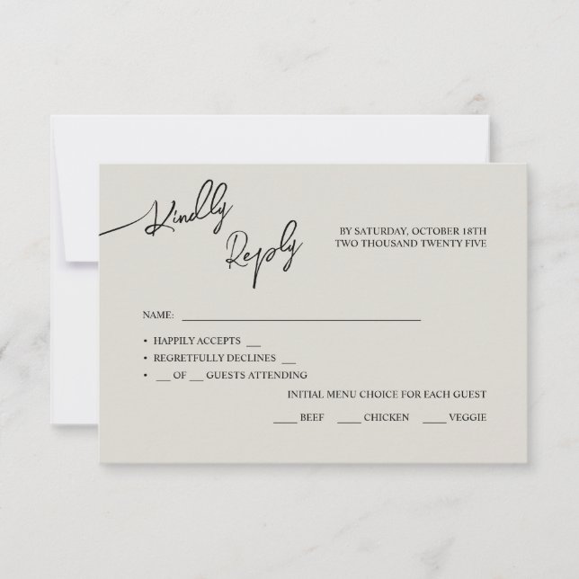 OSA kort Boho-chic bröllop, pastel färg. (Framsida)