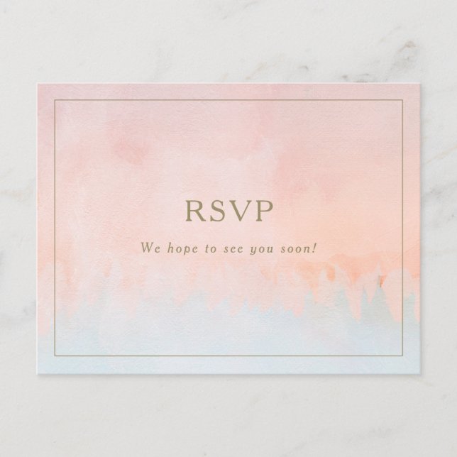OSA kort Choice Watercolor Menu (sommarsolnedgång) (Framsida)