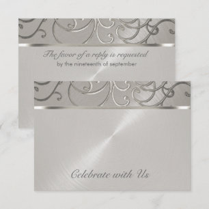 OSA kort Elegant Alla filträdswirls Silver
