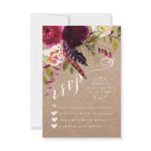OSA KORT | Elegant Blommigt Rustic Boho Ro Kraft