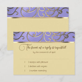 OSA kort Elegant Lavender Lila Guld Filigree