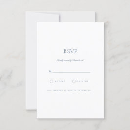 OSA kort elegant Script Dusty Blue & White