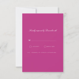 OSA kort elegant Skriptvit & Magenta