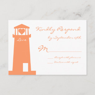 OSA kort för Beach Wedding i Nautical Lighthouse