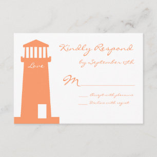 OSA kort för Beach Wedding i Nautical Lighthouse