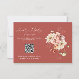 OSA kort för Blommigt av elegant för Bröllop