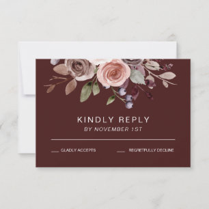 OSA kort för elegant-Blommigt-bröllop