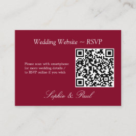OSA kort för elegant Burgundy QR-kodwebbplats