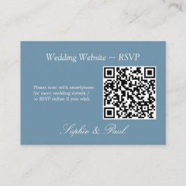 OSA kort för elegant Dusty Blue QR Code-webbplats
