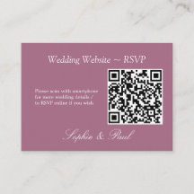 OSA kort för elegant Mauve QR-kod