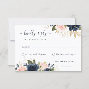 OSA kort för Elegant och marin blommigt