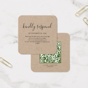 OSA kort för elegant QR-kod Bröllop webbplats