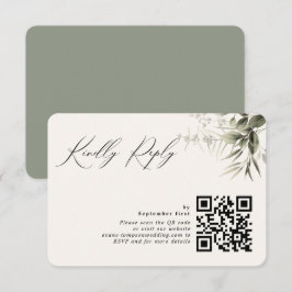 OSA kort för enkel Grey Botanical QR-kod