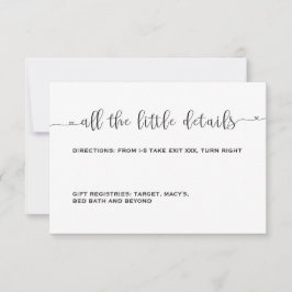 OSA kort för enkel minimal bröllopsinbjudan