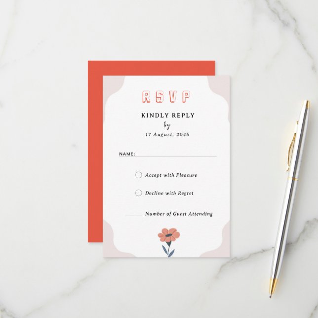 OSA kort för inbjudan till bröllopsinbjudan till g (Fram/Back In Situ)