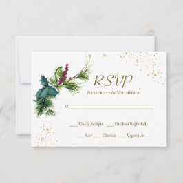 OSA kort för jul Evergreen Holly Winter Wedding