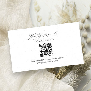 OSA kort för minimal elegant Bröllop QR-Online