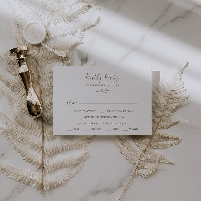 OSA kort för Oliv grönt meny för utskrivbar minima (Skapare uppladdad)